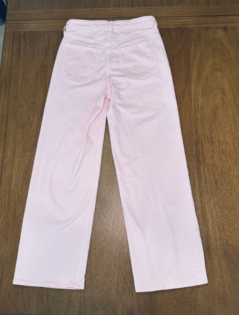 Old Navy Sky-Hi Wide Leg Jeans Women’s 6 Extra High Rise Pink Denim Jeans